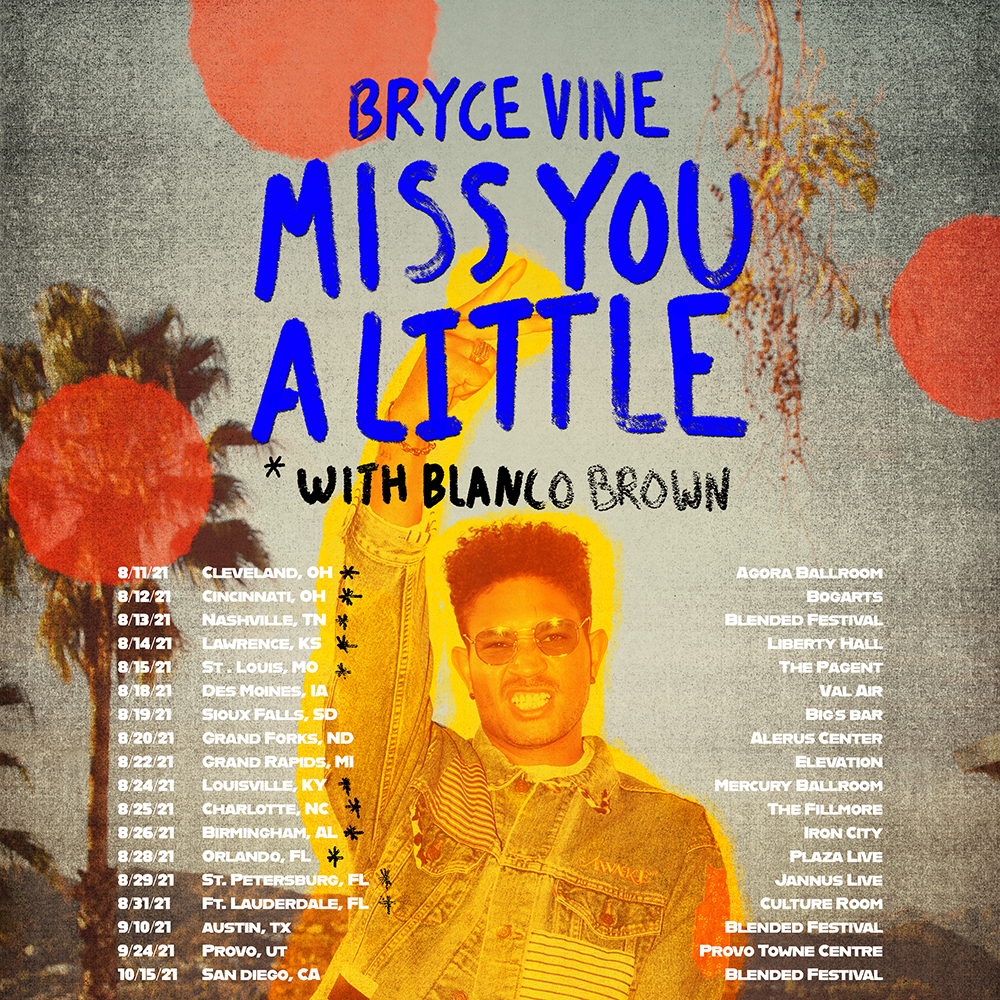 TOUR DATES WITH BRYCE VINE ANNOUNCED Blanco Brown